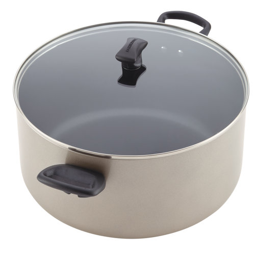 Farberware Cookware Nonstick Stockpot with Lid, 10.5 Quart, Champagne